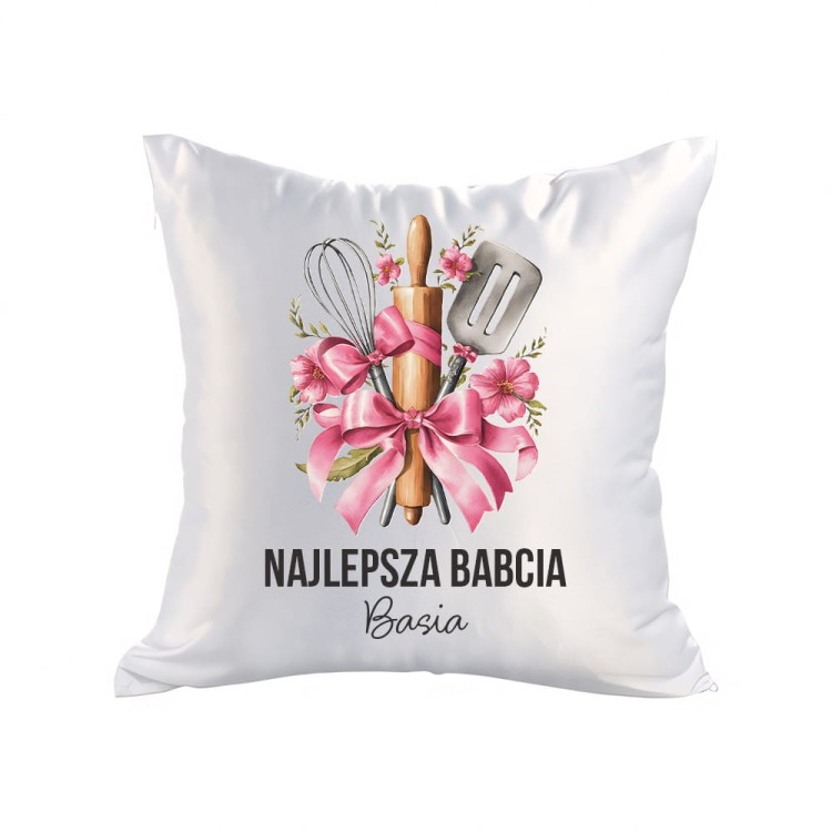 poduszka walek najlepsza babcia basia satyna.jpg