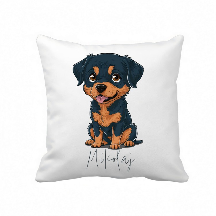 poduszka Rottweiler Mikołaj mikrofibra.jpg